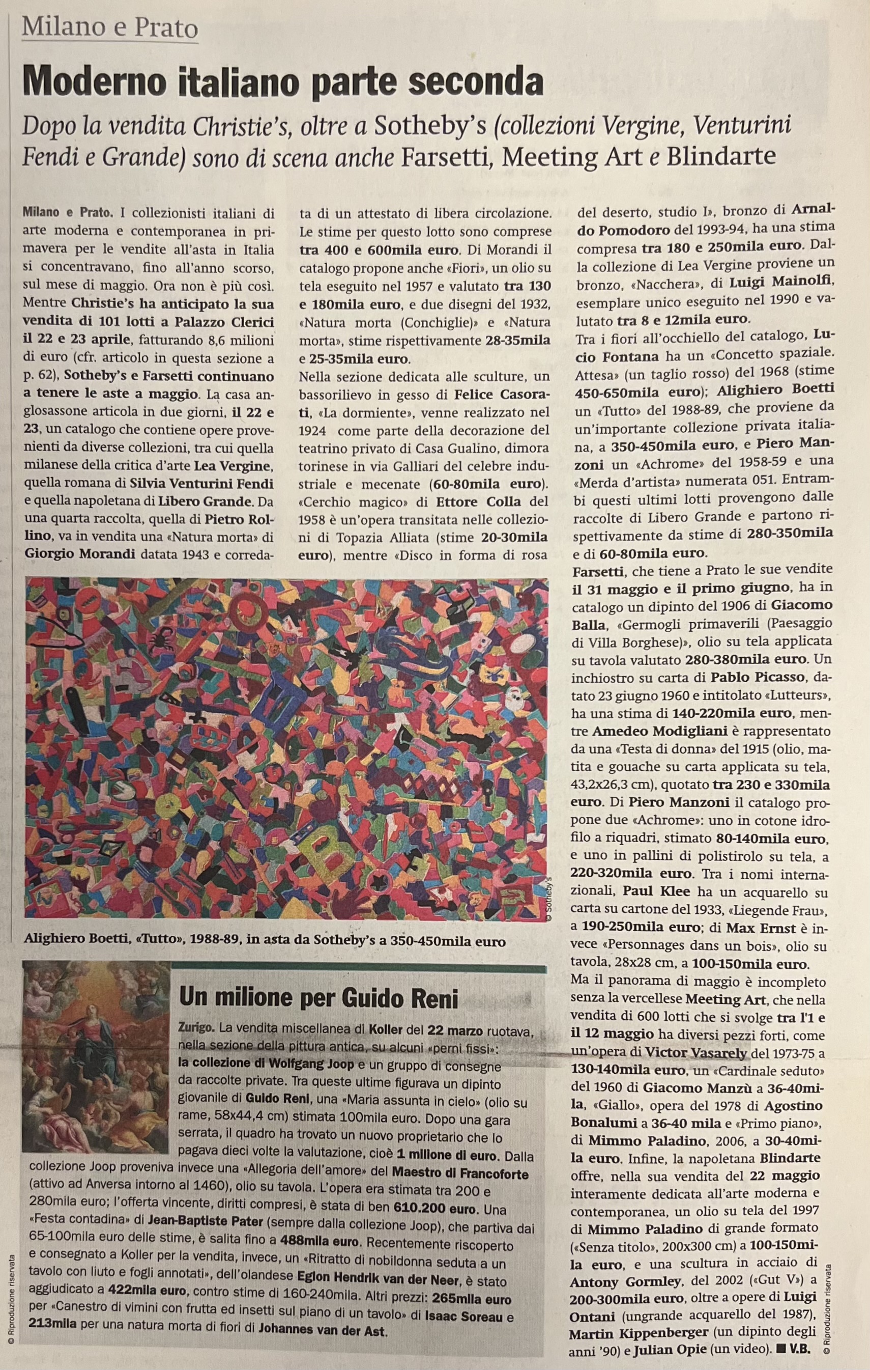 Il Giornalde dell'Arte, N.331 maggio 2013 - Moderno italiano parte seconda