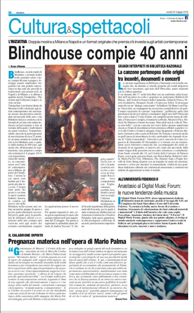 Il Roma, 20/5/2019 - Blindhouse compie 40 anni. (di Elena D'Andrea)