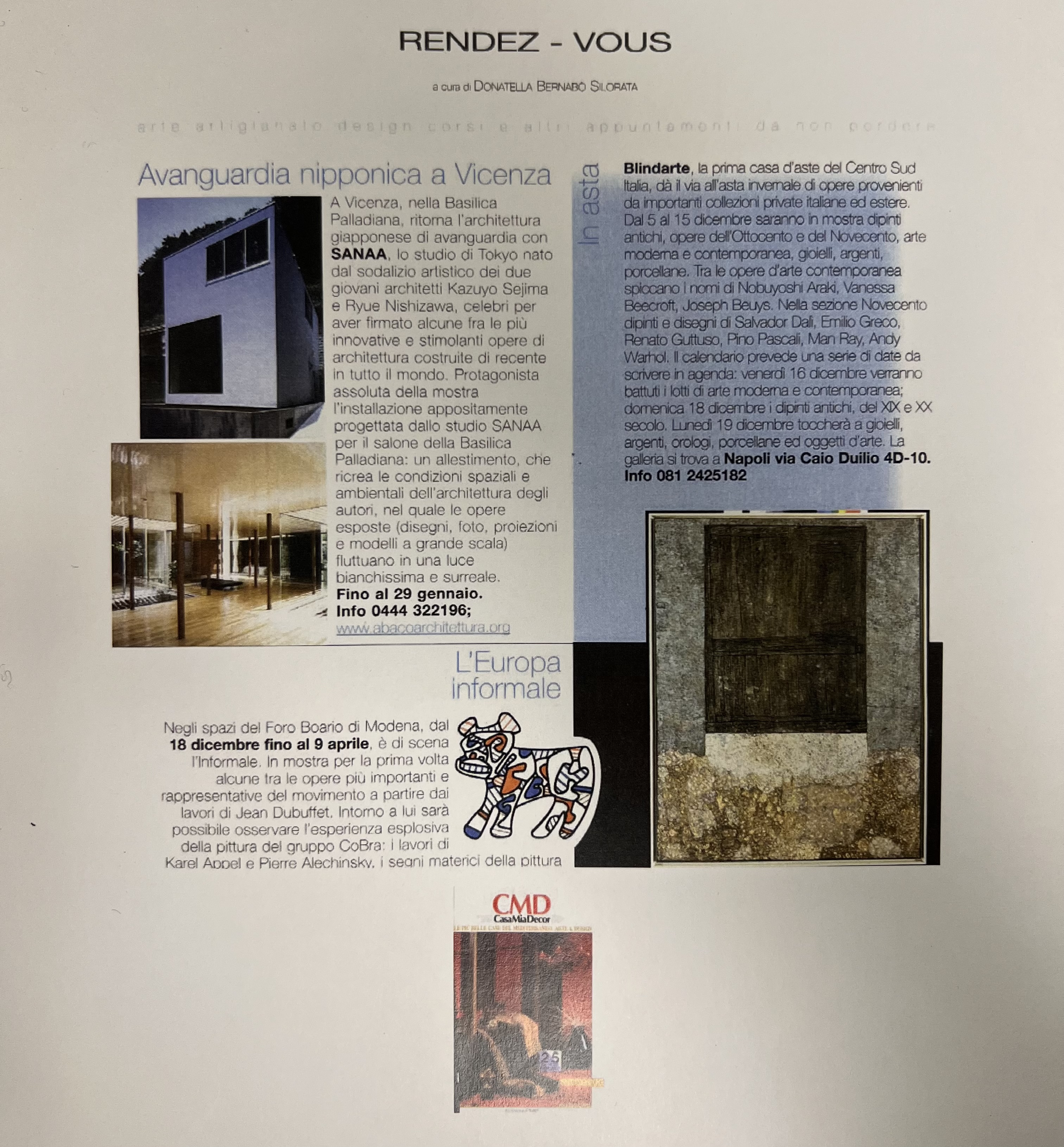 Casa Mia Decor, dicembre 2005 - Rendez-Vous. (di Donatella Bernabo Silorata) 