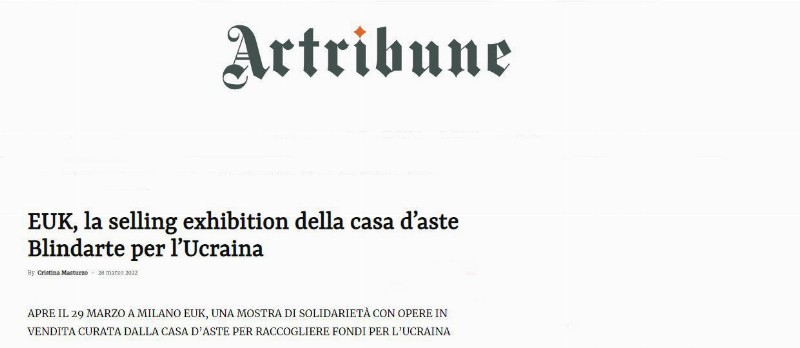 Articolo Artribune del 28 marzo 2022