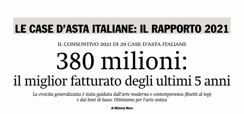 Articolo da Il Giornale dell'Arte del febbraio 2022