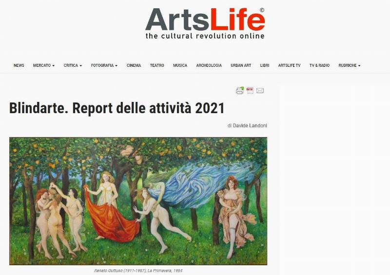 Articolo da Artslife del 6 gennaio 2022