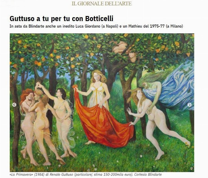 Article from Il Giornale dell'Arte of 24 November 2021
