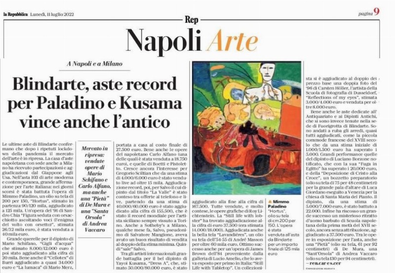 Article from La Repubblica of 11 July 2022