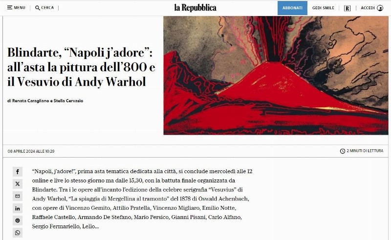 La Repubblica, 8/4/2024 - Press