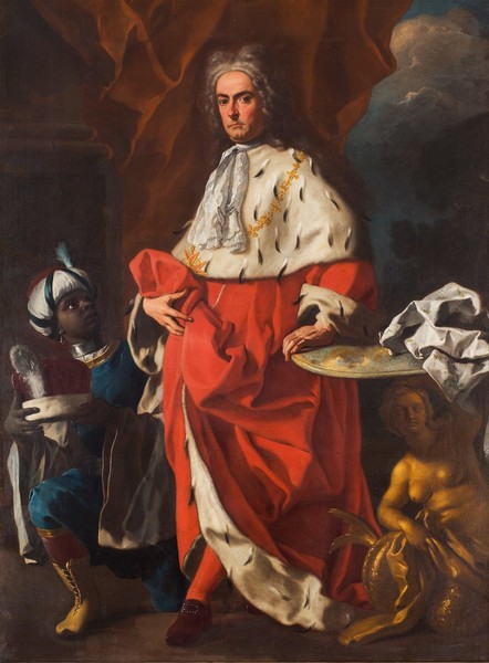  Francesco De Mura, Ritratto di Guglielmo Ruffo principe di Scilla, in veste di Gran Camerario del Regno di Napoli | Aggiudicato a € 63.240,00