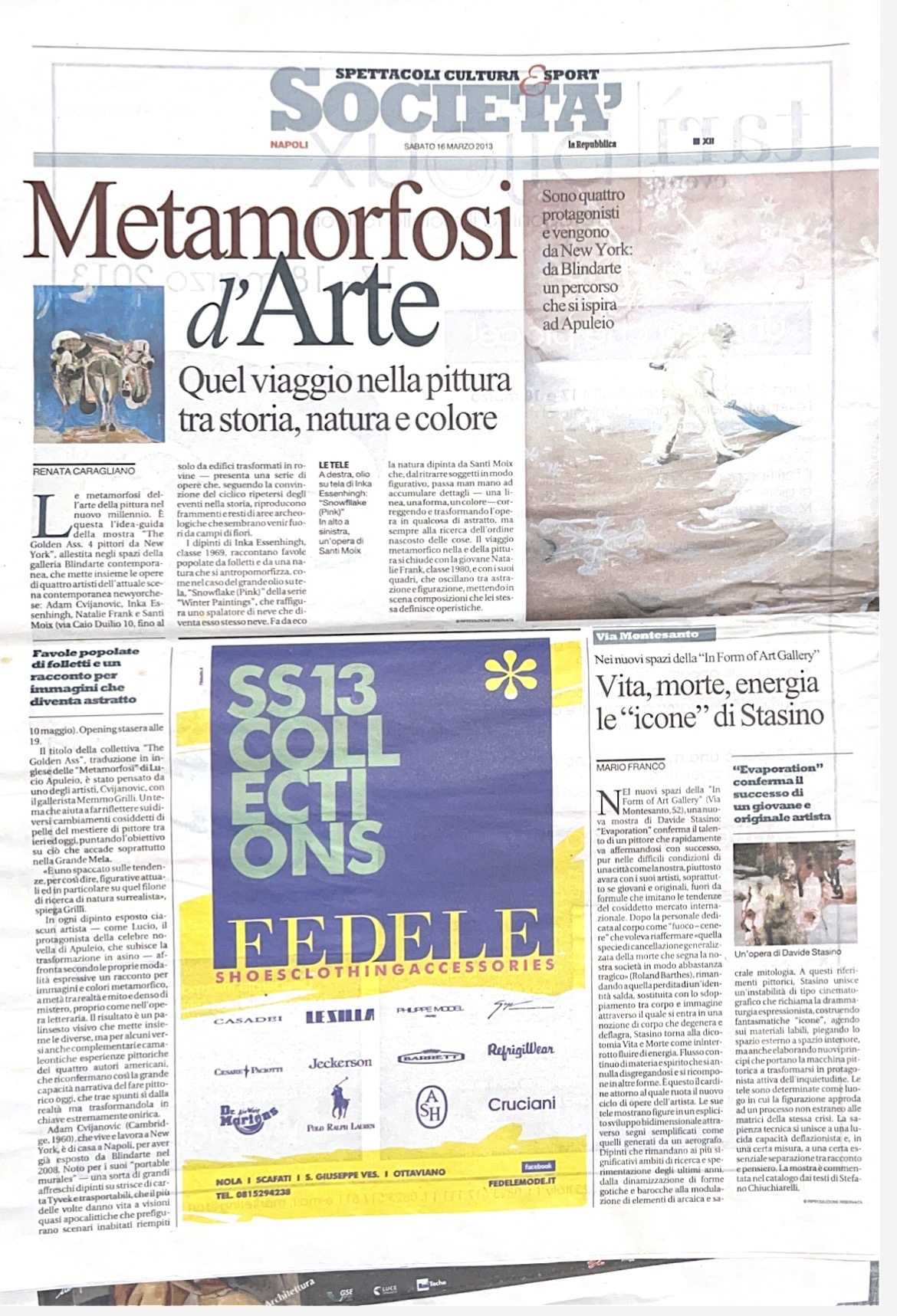 La Repubblica, 16/3/2013